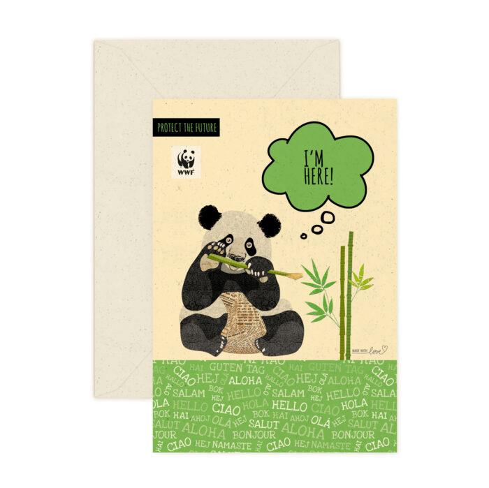 Biglietto d'Auguri Panda