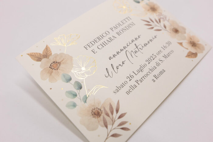 Romantica Partecipazione Semplice con Cover - immagine 3