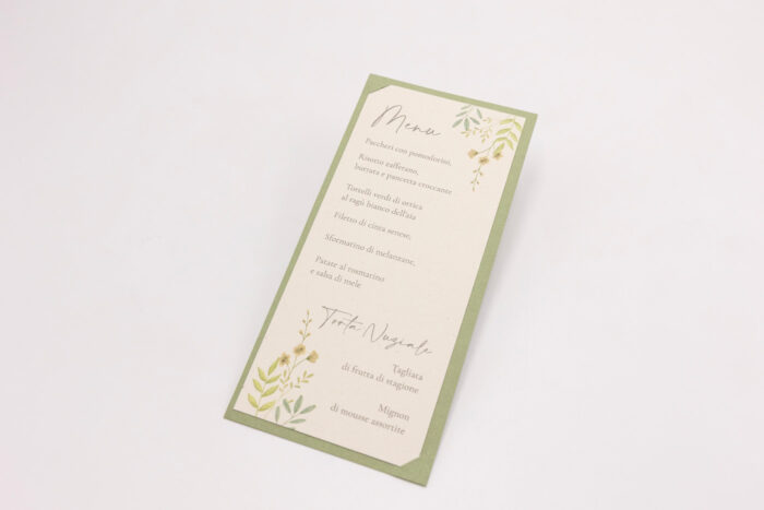 Germogli Menu Con Vassoio