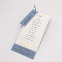 Conchiglie Menu con Vassoio e Tag