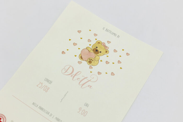 Pergamena orsetto rosa - immagine 2
