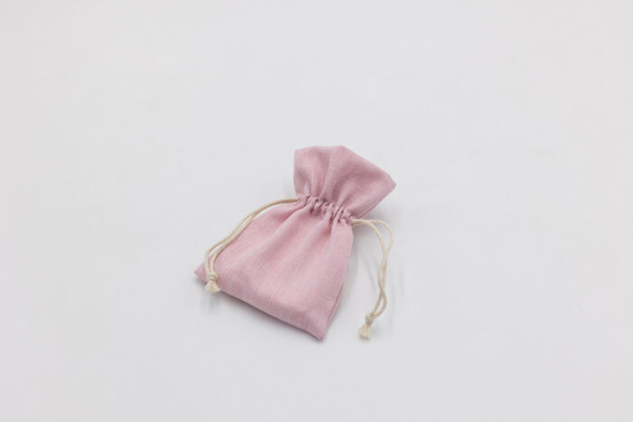 Sacchetto cotone rosa con sapone orsetto - immagine 2
