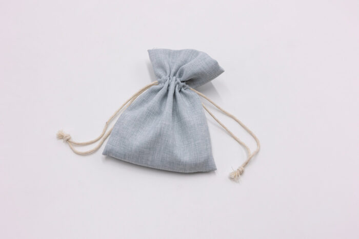 Sacchetto cotone celeste con sapone orsetto - immagine 2