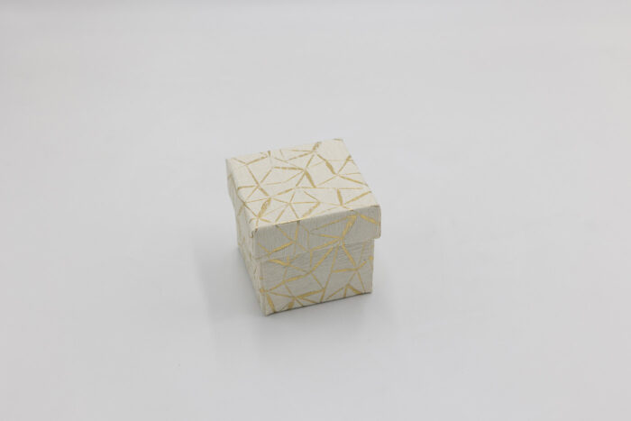 Scatolina Grid bianca e oro - immagine 2
